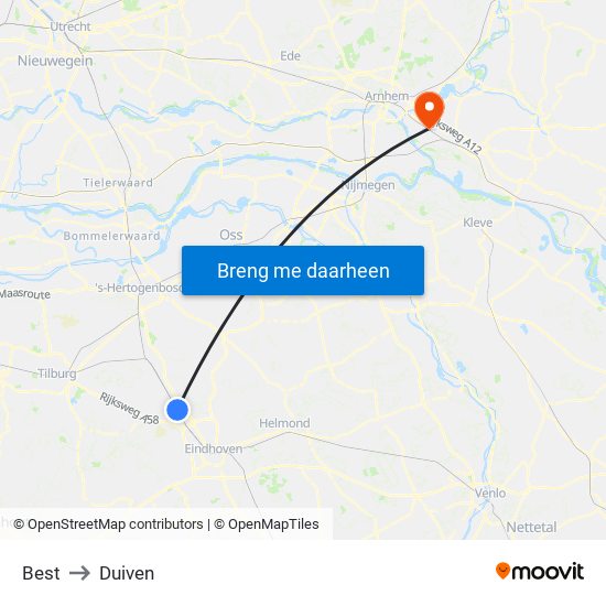 Best to Duiven map