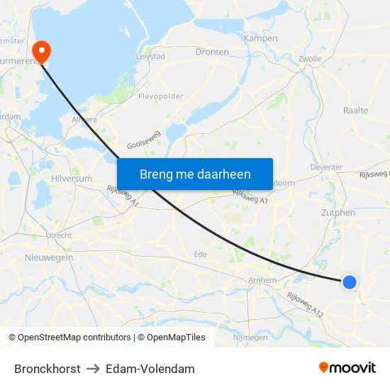 Bronckhorst to Edam-Volendam map