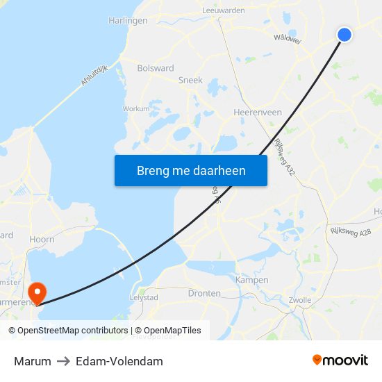 Marum to Edam-Volendam map
