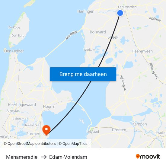 Menameradiel to Edam-Volendam map