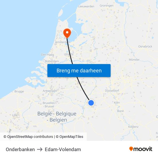 Onderbanken to Edam-Volendam map