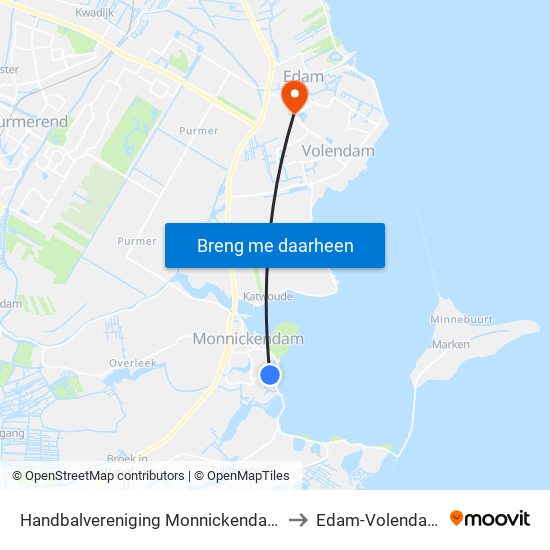 Handbalvereniging Monnickendam to Edam-Volendam map