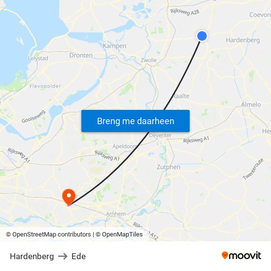 Hardenberg to Ede map