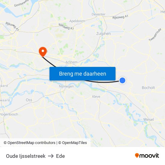 Oude Ijsselstreek to Ede map