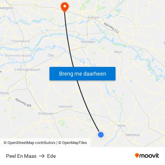 Peel En Maas to Ede map