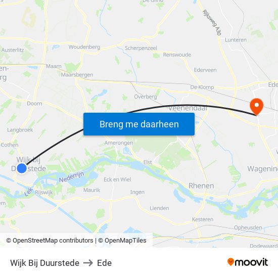 Wijk Bij Duurstede to Ede map