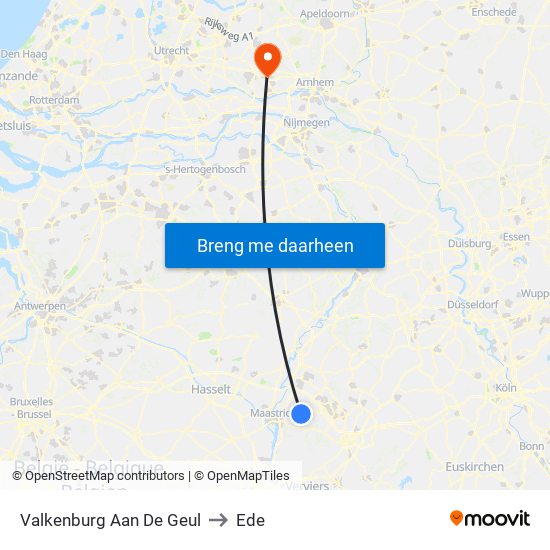 Valkenburg Aan De Geul to Ede map