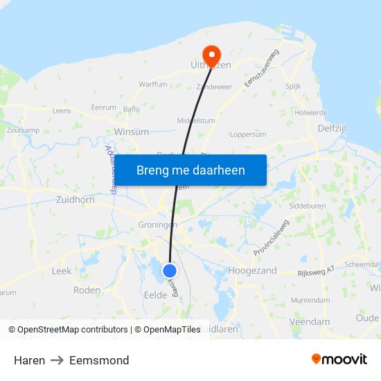 Haren to Eemsmond map