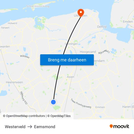 Westerveld to Eemsmond map
