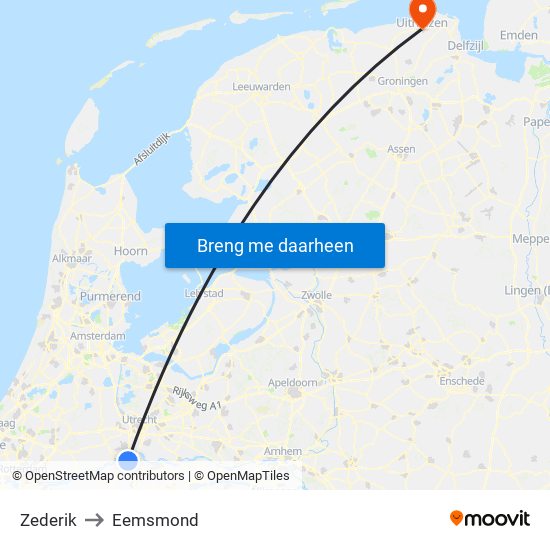 Zederik to Eemsmond map