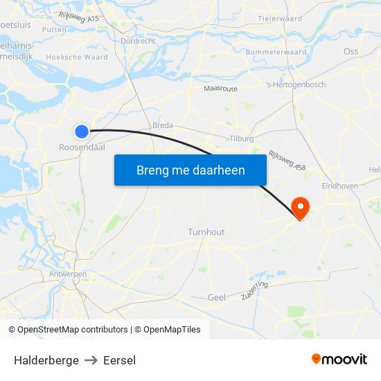 Halderberge to Eersel map