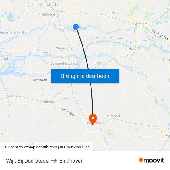 Wijk Bij Duurstede to Eindhoven map