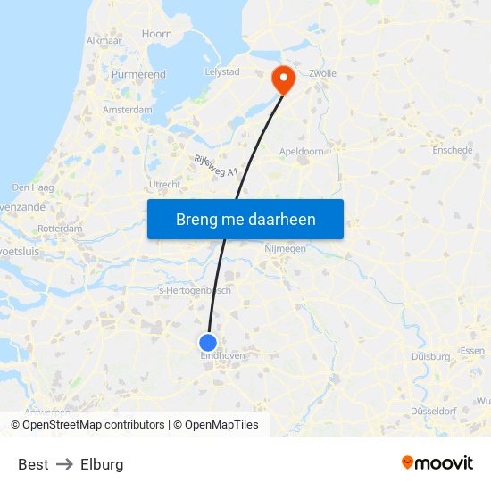 Best to Elburg map
