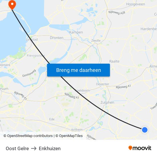 Oost Gelre to Enkhuizen map