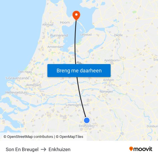 Son En Breugel to Enkhuizen map