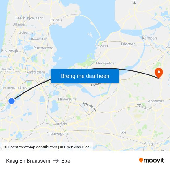 Kaag En Braassem to Epe map