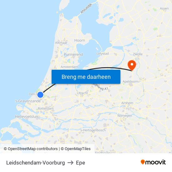 Leidschendam-Voorburg to Epe map