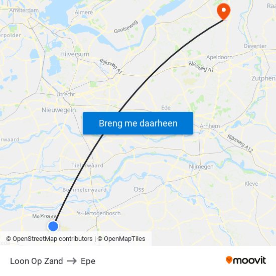 Loon Op Zand to Epe map
