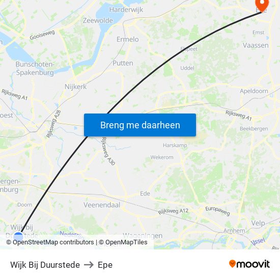 Wijk Bij Duurstede to Epe map