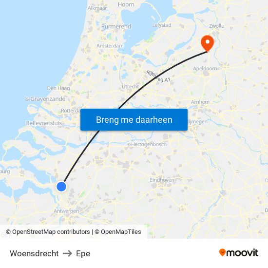 Woensdrecht to Epe map