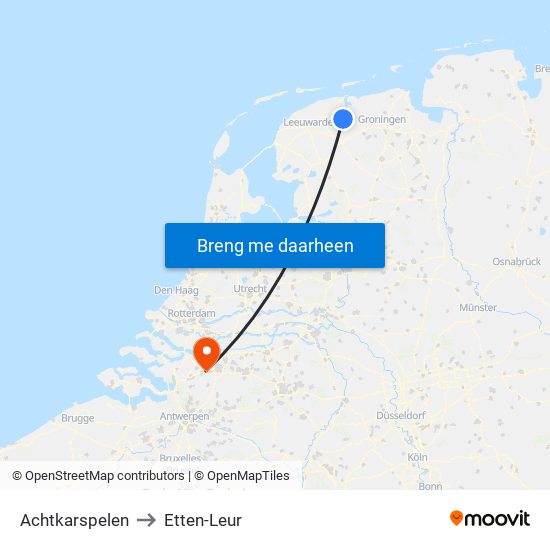 Achtkarspelen to Etten-Leur map