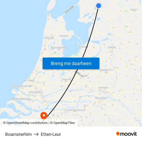 Boarnsterhim to Etten-Leur map