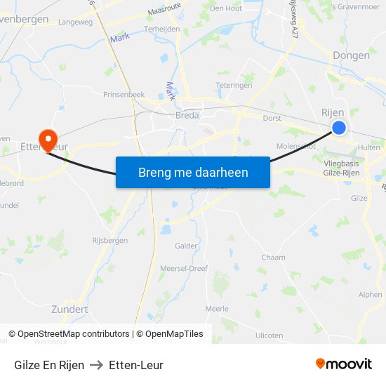 Gilze En Rijen to Etten-Leur map