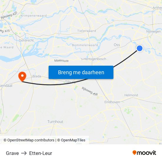 Grave to Etten-Leur map