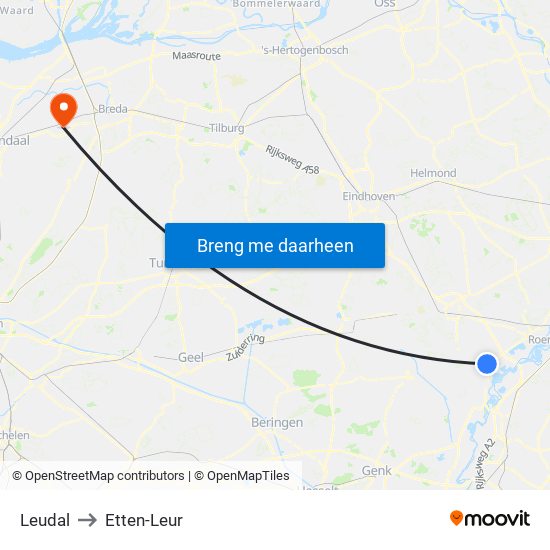 Leudal to Etten-Leur map