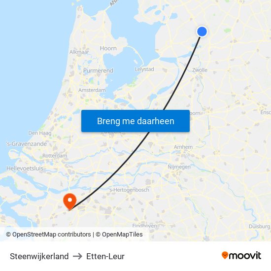 Steenwijkerland to Etten-Leur map