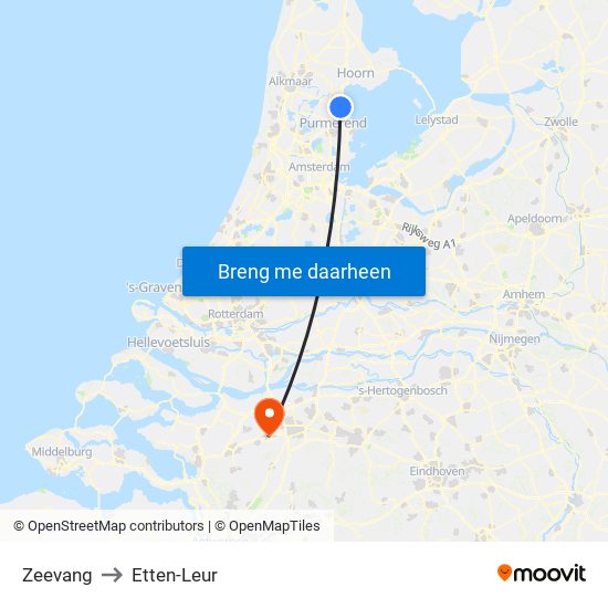 Zeevang to Etten-Leur map