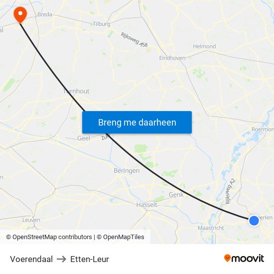 Voerendaal to Etten-Leur map