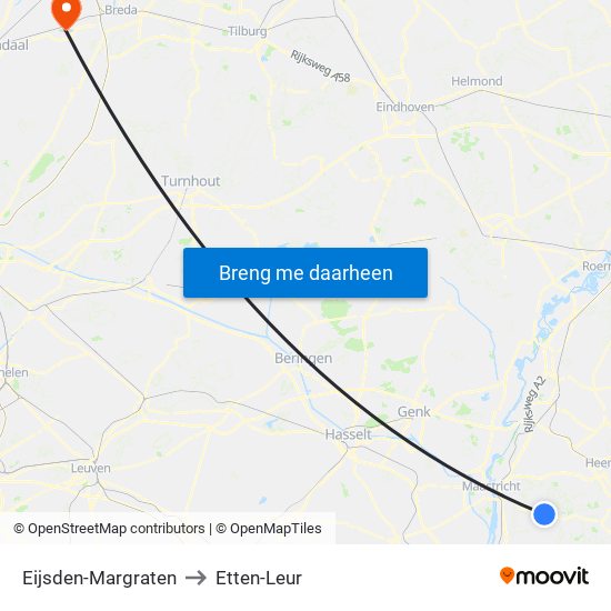 Eijsden-Margraten to Etten-Leur map