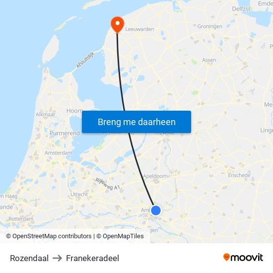 Rozendaal to Franekeradeel map