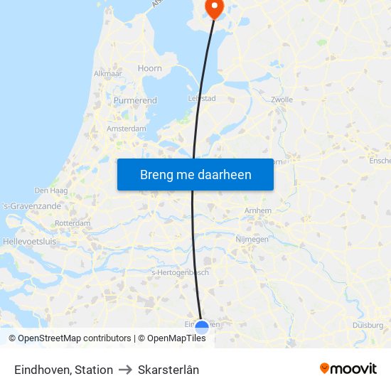Eindhoven, Station to Skarsterlân map