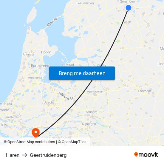 Haren to Geertruidenberg map