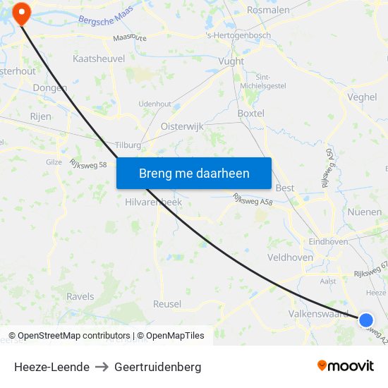Heeze-Leende to Geertruidenberg map