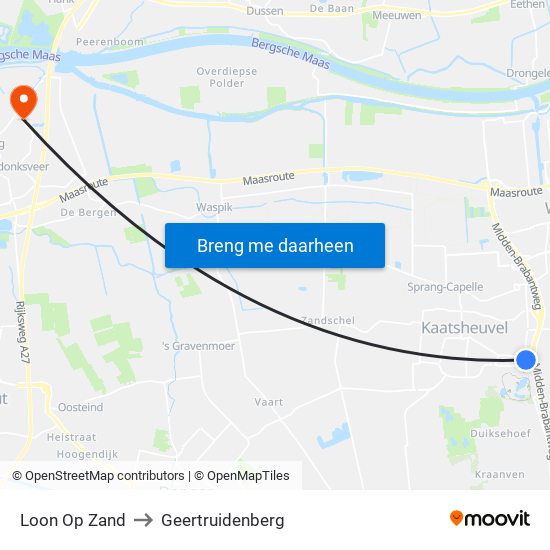 Loon Op Zand to Geertruidenberg map