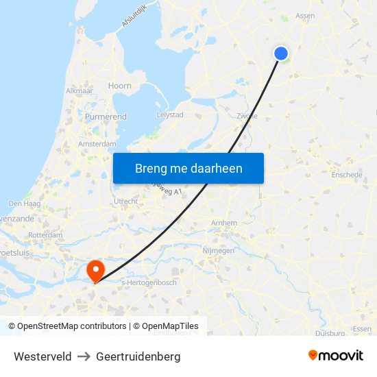 Westerveld to Geertruidenberg map