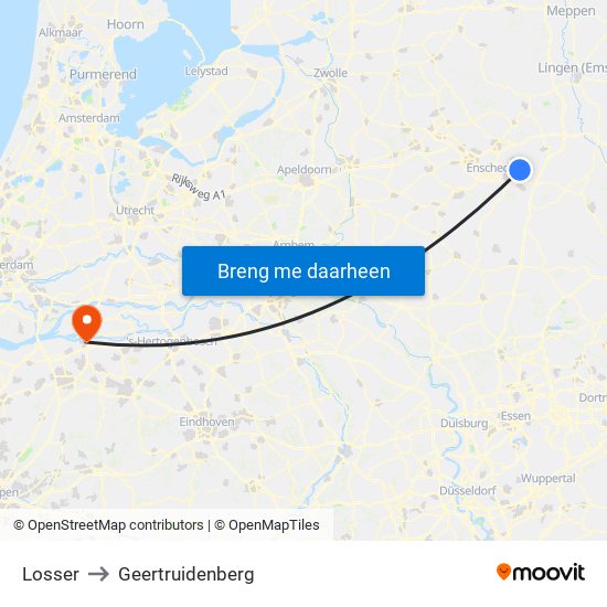Losser to Geertruidenberg map