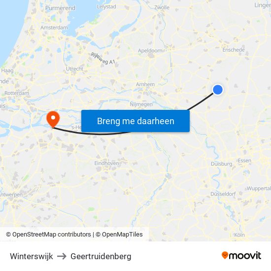 Winterswijk to Geertruidenberg map