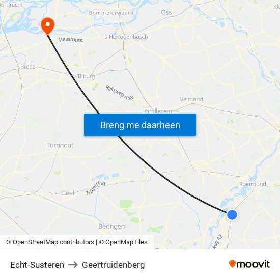 Echt-Susteren to Geertruidenberg map