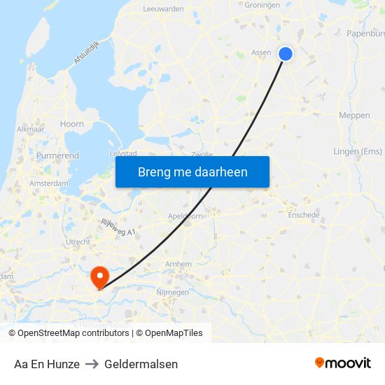 Aa En Hunze to Geldermalsen map