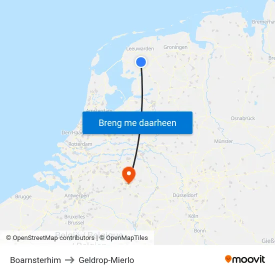 Boarnsterhim to Geldrop-Mierlo map