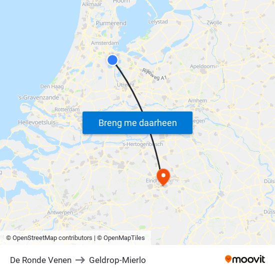 De Ronde Venen to Geldrop-Mierlo map