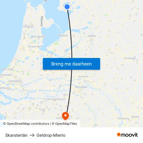 Skarsterlân to Geldrop-Mierlo map