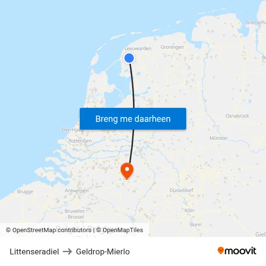 Littenseradiel to Geldrop-Mierlo map