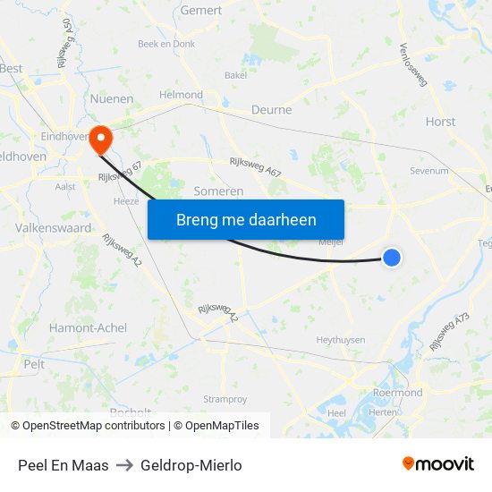 Peel En Maas to Geldrop-Mierlo map