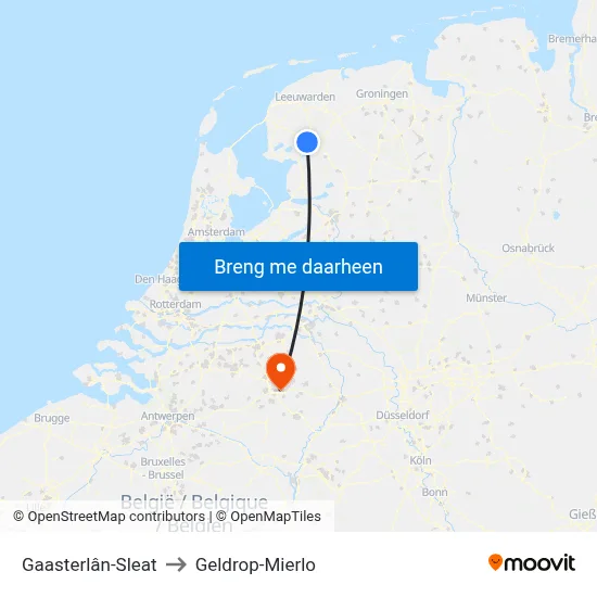 Gaasterlân-Sleat to Geldrop-Mierlo map