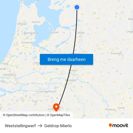 Weststellingwerf to Geldrop-Mierlo map